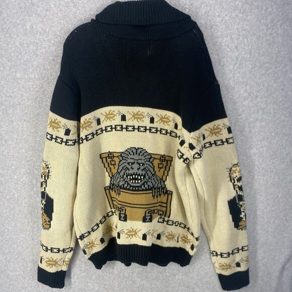 👻 Middle Beyond Mens 2XL Creepshow Cardigan Tan Halloween Horror 👻 - Picture 3 of 10